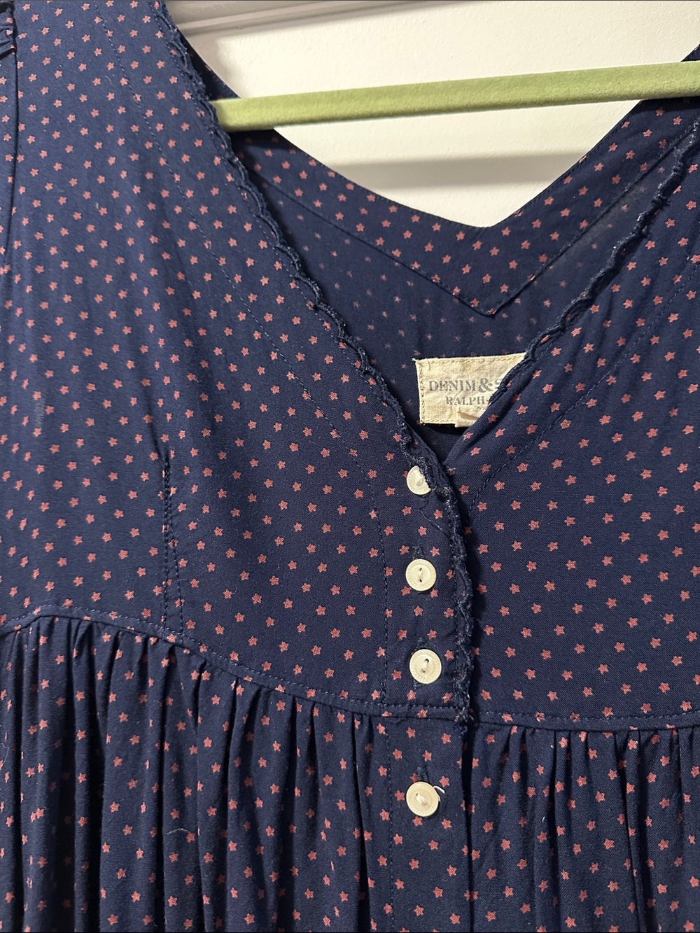 Ralph Lauren Denim & Supply Navy Star Print V-Neck Dress - Picture 4 of 9